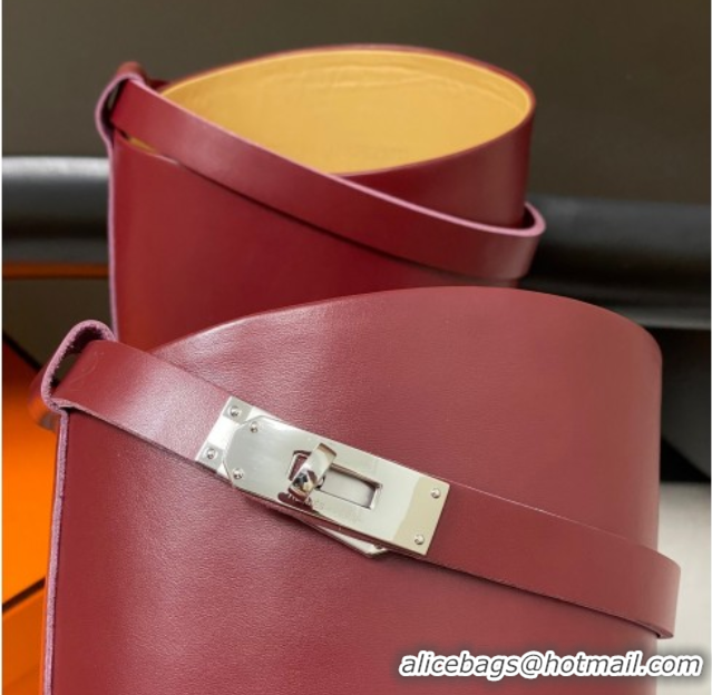 Good Looking Hermes Jumping Boots in Calfskin with Kelly Strap Red 2025 H082001 0820011