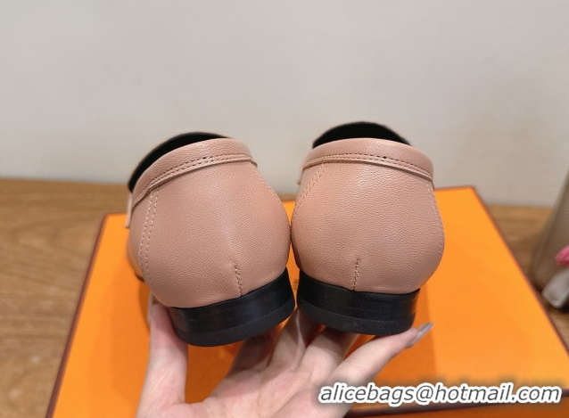 Most Popular Hermes Royal Loafers in Calfskin Leather with Fringe Light Pink 2025 H082006 0820052