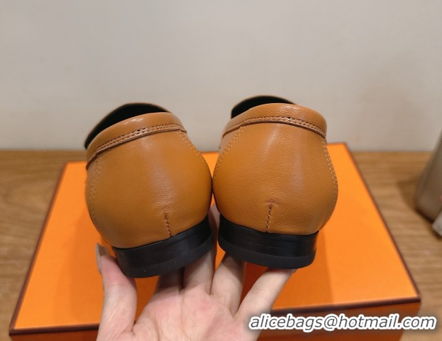 Best Price Hermes Royal Loafers in Calfskin Leather with Fringe Brown2 2025 H082006 0820055