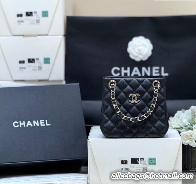 Famous Brand Chanel Shoulder Bag in Grainy Calfskin AS3176 Black 2025 Top Quality
