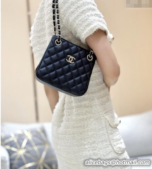 Famous Brand Chanel Shoulder Bag in Grainy Calfskin AS3176 Black 2025 Top Quality