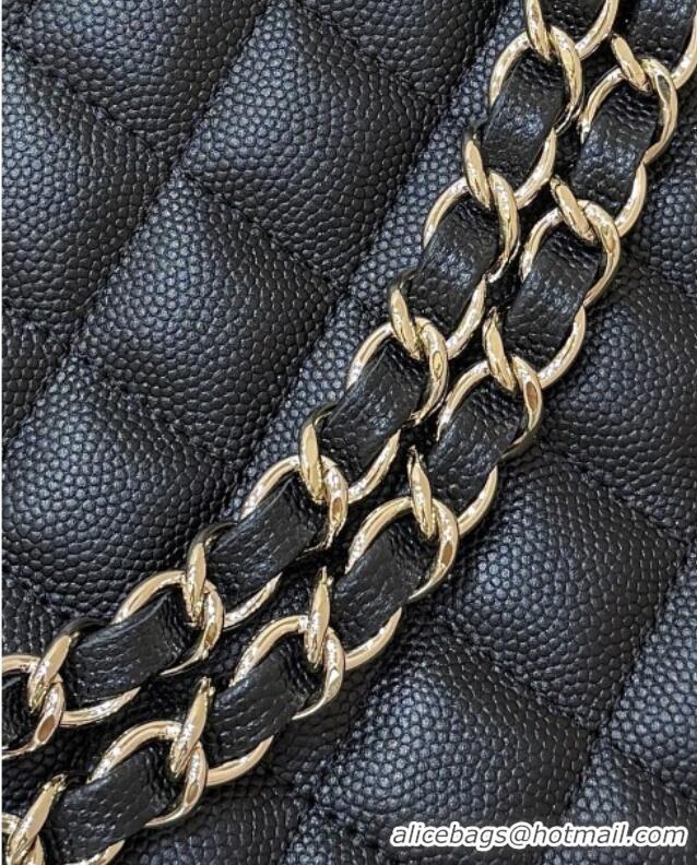 Famous Brand Chanel Shoulder Bag in Grainy Calfskin AS3176 Black 2025 Top Quality
