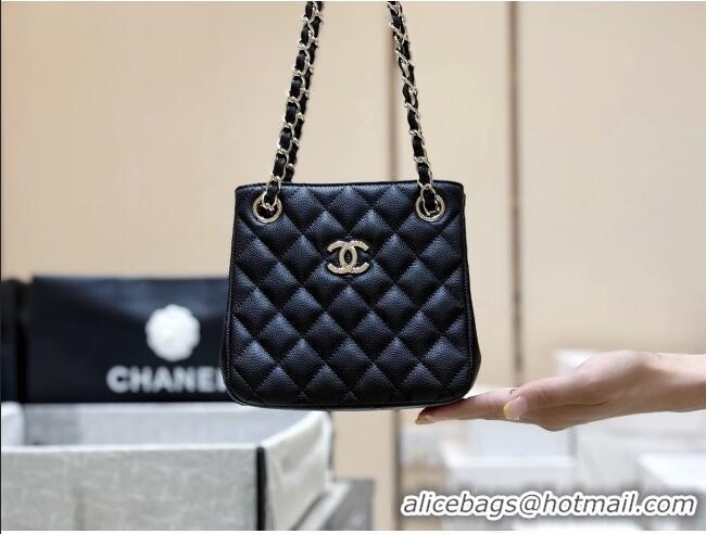 Famous Brand Chanel Shoulder Bag in Grainy Calfskin AS3176 Black 2025 Top Quality