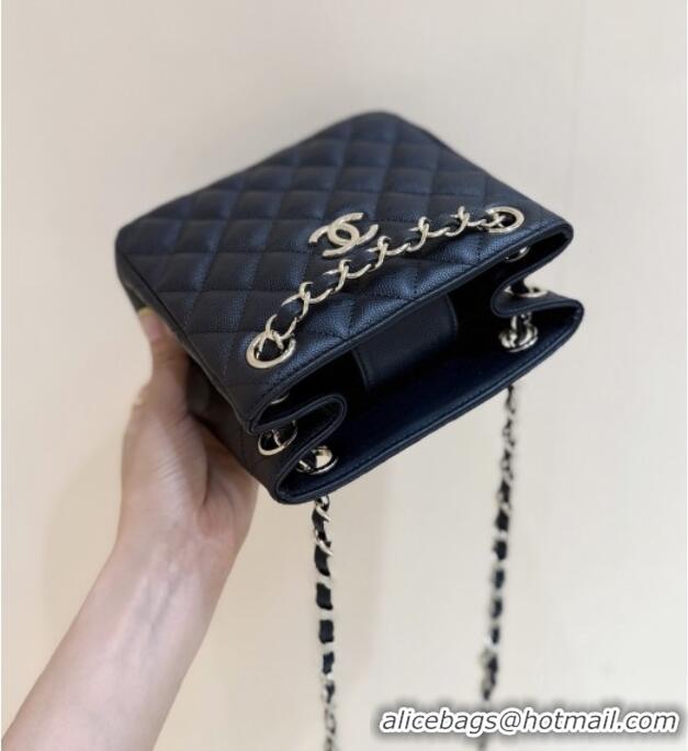 Famous Brand Chanel Shoulder Bag in Grainy Calfskin AS3176 Black 2025 Top Quality