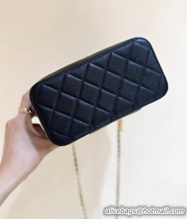 Good Taste Chanel Grained Calfskin Long Vanity with Chain AP4688 Black 2025 Top Quality