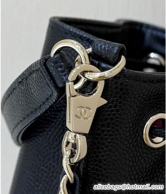 Best Price Chanel Clutch with Chain in Grained Shiny Calfskin AP4775 Black 2025 Top Quality