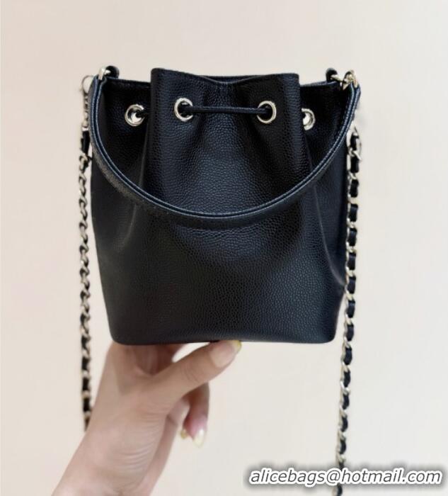 Best Price Chanel Clutch with Chain in Grained Shiny Calfskin AP4775 Black 2025 Top Quality