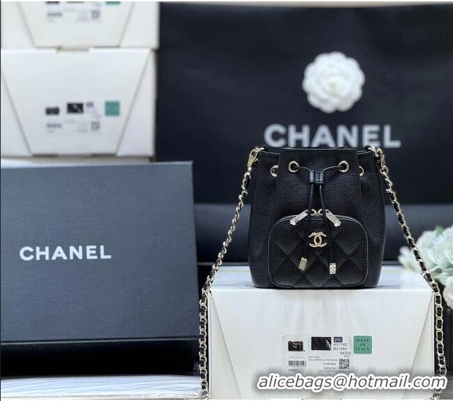 Best Price Chanel Clutch with Chain in Grained Shiny Calfskin AP4775 Black 2025 Top Quality