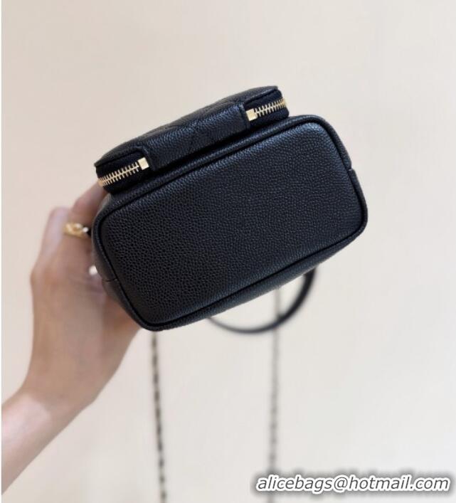 Best Price Chanel Clutch with Chain in Grained Shiny Calfskin AP4775 Black 2025 Top Quality