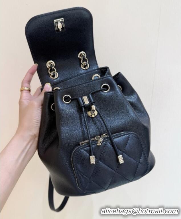 Top Grade Chanel Grained Calfskin Mini Backpack AS3530 Black Top Quality