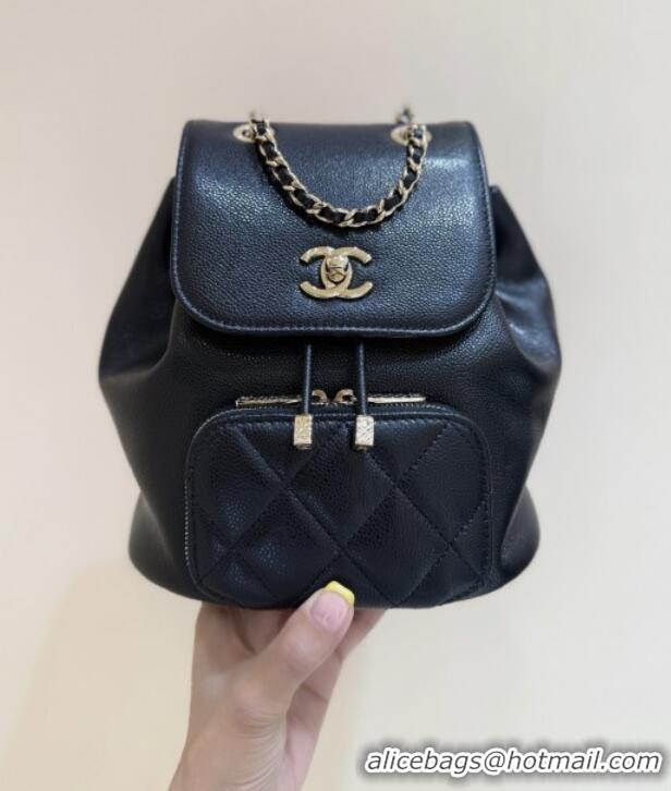 Top Grade Chanel Grained Calfskin Mini Backpack AS3530 Black Top Quality
