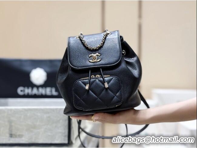 Top Grade Chanel Grained Calfskin Mini Backpack AS3530 Black Top Quality