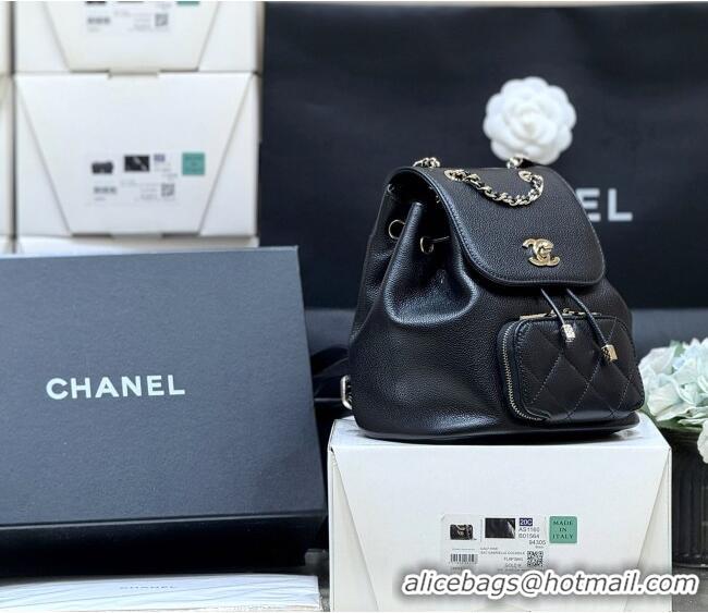 Top Grade Chanel Grained Calfskin Mini Backpack AS3530 Black Top Quality