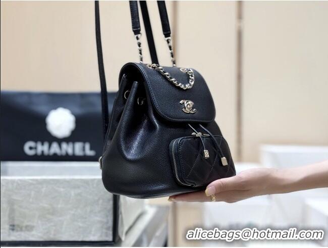 Top Grade Chanel Grained Calfskin Mini Backpack AS3530 Black Top Quality