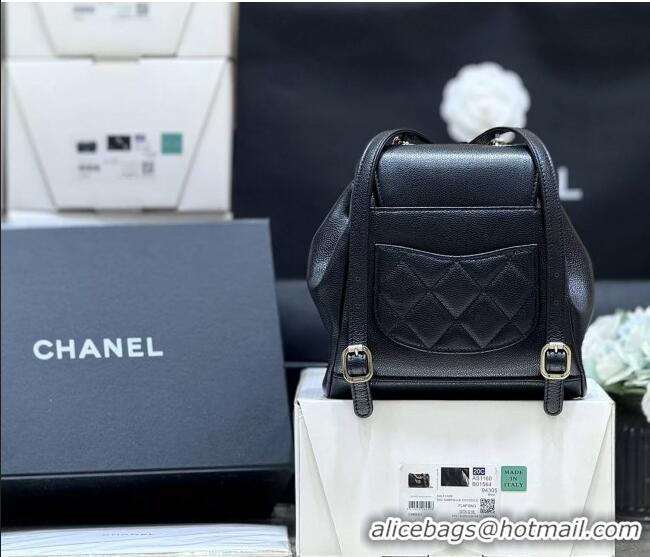 Top Grade Chanel Grained Calfskin Mini Backpack AS3530 Black Top Quality