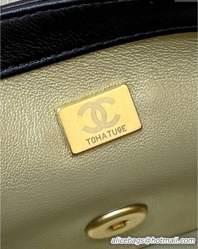 Modern Classic Chanel Shiny Lambskin Mini Flap Bag with CC Chain AS5759 Black 2025 Top Quality