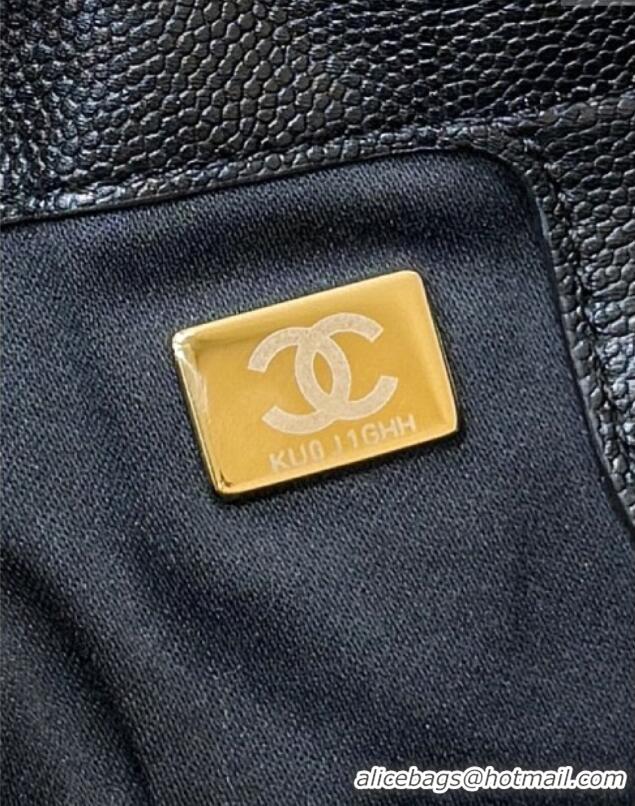 Big Discount Chanel Grained Calfskin 25 Medium Backpack Bag AS5600 Black 2025 Top Quality