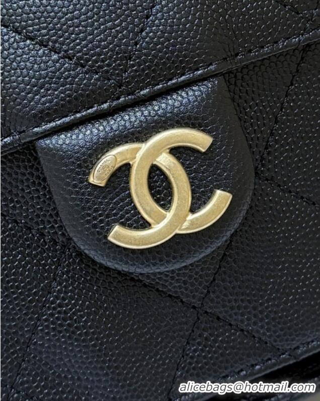 Big Discount Chanel Grained Calfskin 25 Medium Backpack Bag AS5600 Black 2025 Top Quality