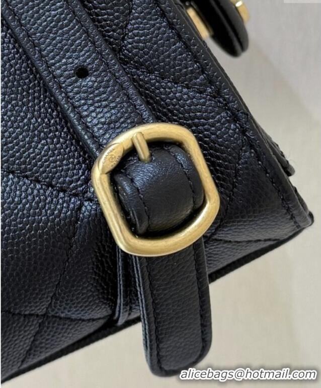 Big Discount Chanel Grained Calfskin 25 Medium Backpack Bag AS5600 Black 2025 Top Quality