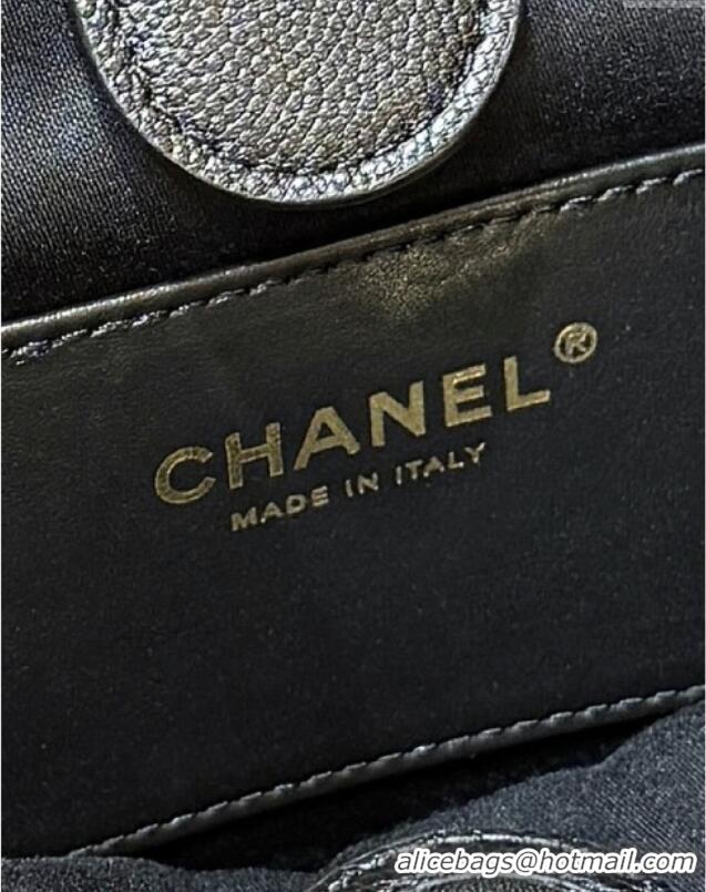 Big Discount Chanel Grained Calfskin 25 Medium Backpack Bag AS5600 Black 2025 Top Quality