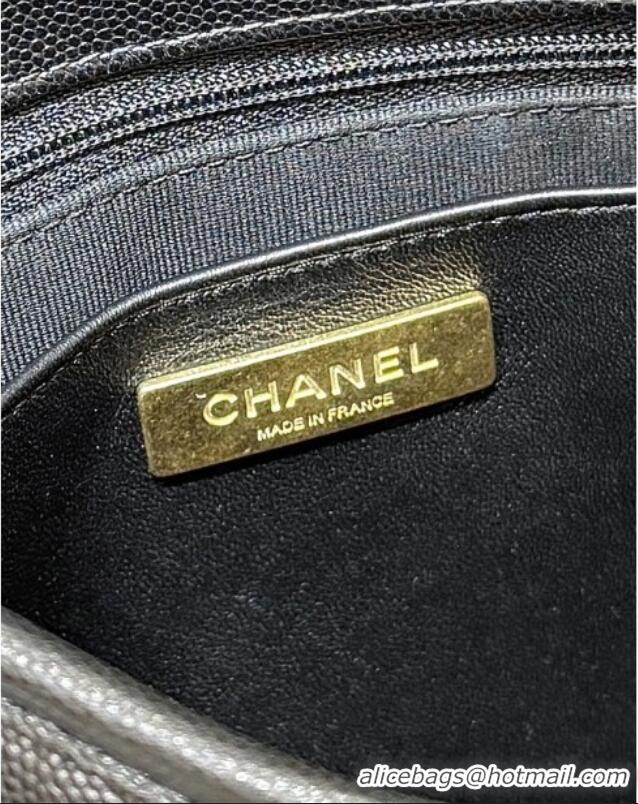 Discount Chanel Grained Shiny Calfskin Backpack AS5715 Black 2025 Top Quality