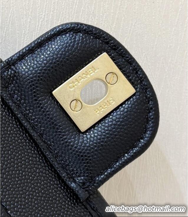 Discount Chanel Grained Shiny Calfskin Backpack AS5715 Black 2025 Top Quality