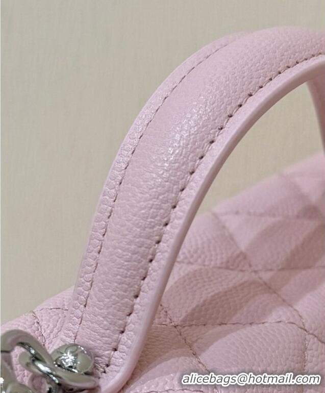 Pretty Style Chanel Shiny Grained Calfskin Vanity with Chain and Star AP4854 Pink 2025 Top Quality