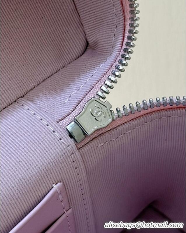 Pretty Style Chanel Shiny Grained Calfskin Vanity with Chain and Star AP4854 Pink 2025 Top Quality