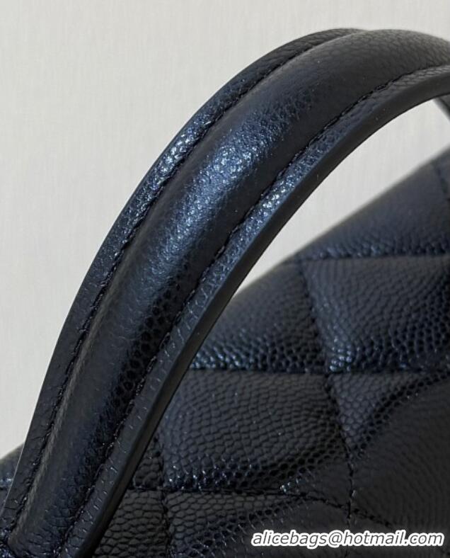 Most Popular Chanel Shiny Grained Calfskin Vanity with Chain and Star AP4854 Black 2025 Top Quality