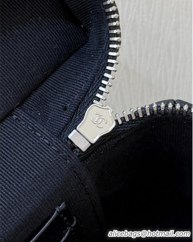 Most Popular Chanel Shiny Grained Calfskin Vanity with Chain and Star AP4854 Black 2025 Top Quality