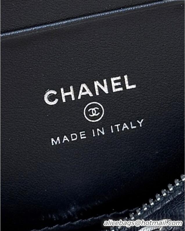 Most Popular Chanel Shiny Grained Calfskin Vanity with Chain and Star AP4854 Black 2025 Top Quality