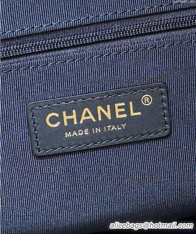 Shop Discount Chanel Small Tote Bag in Suede Calfskin & Shiny Lambskin AS5634 Grey/Black 2025 Top Quality