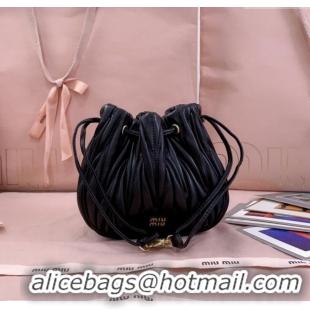Well Crafted Miu Miu Matelasse Nappa Leather Pouch 5ND022 Black 2025