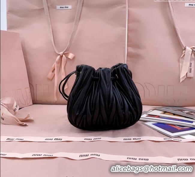 Well Crafted Miu Miu Matelasse Nappa Leather Pouch 5ND022 Black 2025