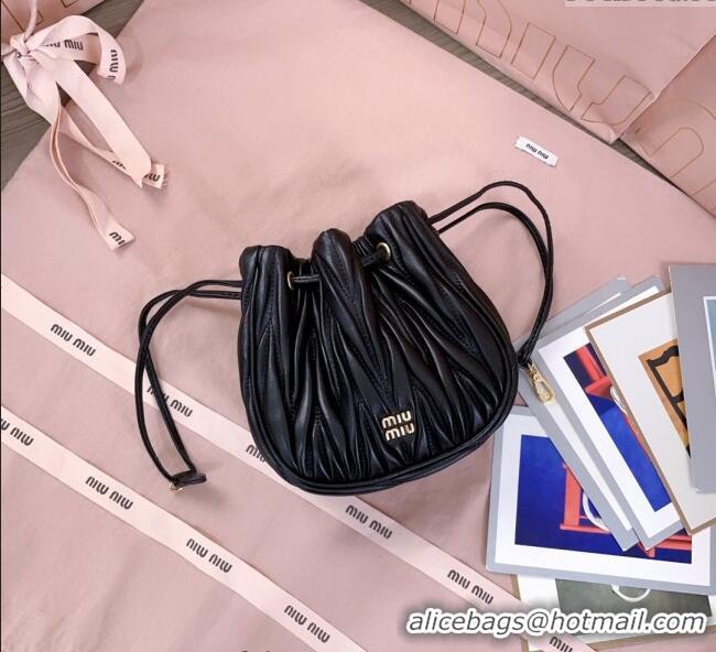 Well Crafted Miu Miu Matelasse Nappa Leather Pouch 5ND022 Black 2025