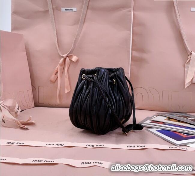 Well Crafted Miu Miu Matelasse Nappa Leather Pouch 5ND022 Black 2025