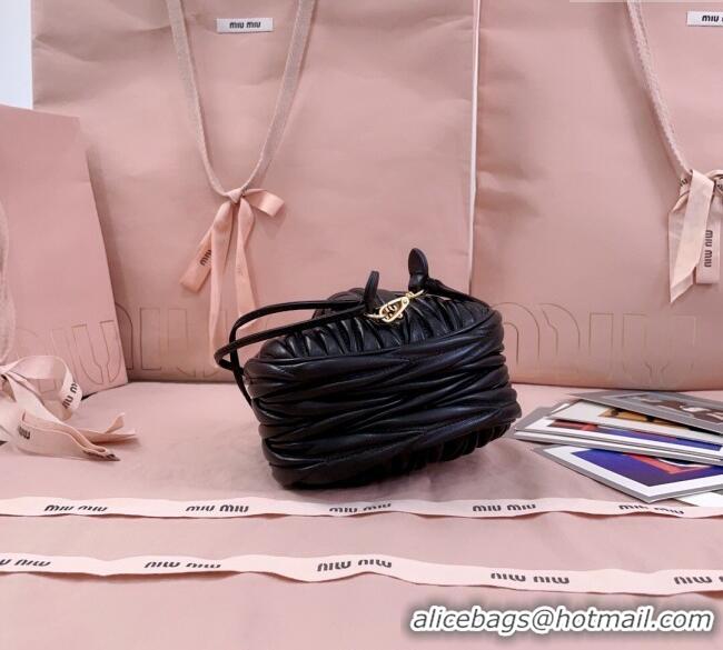 Well Crafted Miu Miu Matelasse Nappa Leather Pouch 5ND022 Black 2025