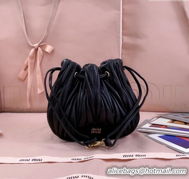Well Crafted Miu Miu Matelasse Nappa Leather Pouch 5ND022 Black 2025