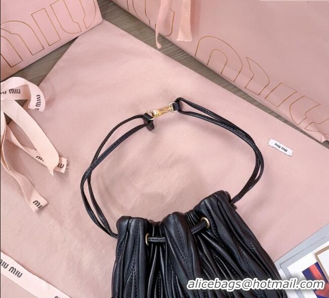 Well Crafted Miu Miu Matelasse Nappa Leather Pouch 5ND022 Black 2025