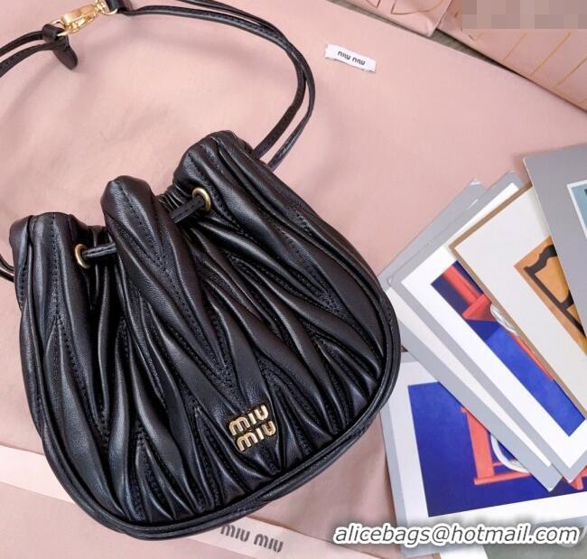 Well Crafted Miu Miu Matelasse Nappa Leather Pouch 5ND022 Black 2025