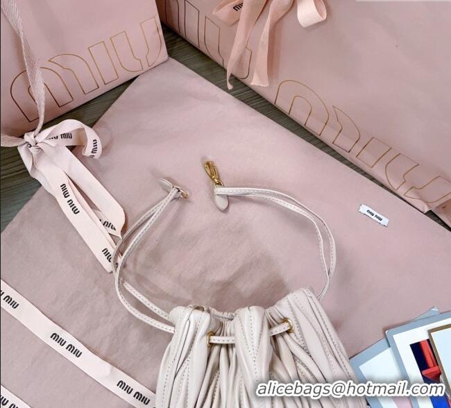 Luxury Discount Miu Miu Matelasse Nappa Leather Pouch 5ND022 Powder Pink 2025