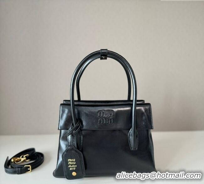 Grade Design Miu Miu Solitaire Leather Bag 5BA303 Black 2025