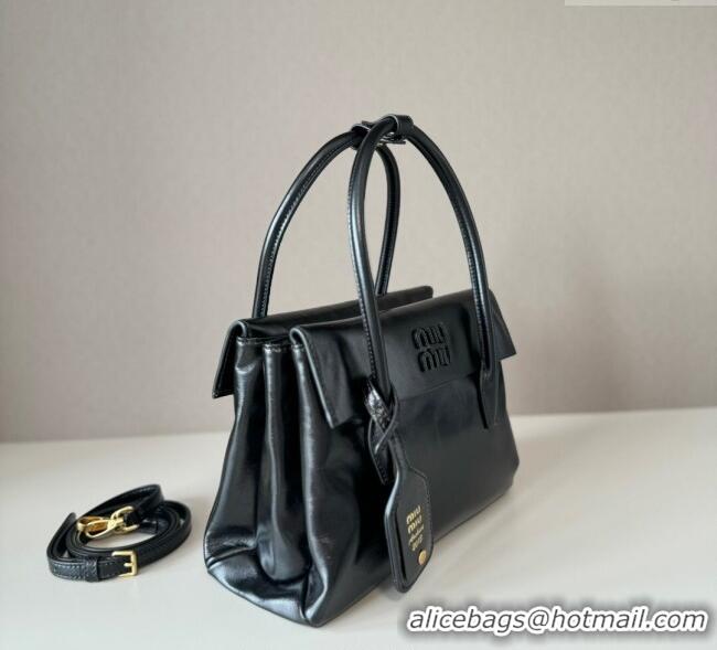 Grade Design Miu Miu Solitaire Leather Bag 5BA303 Black 2025