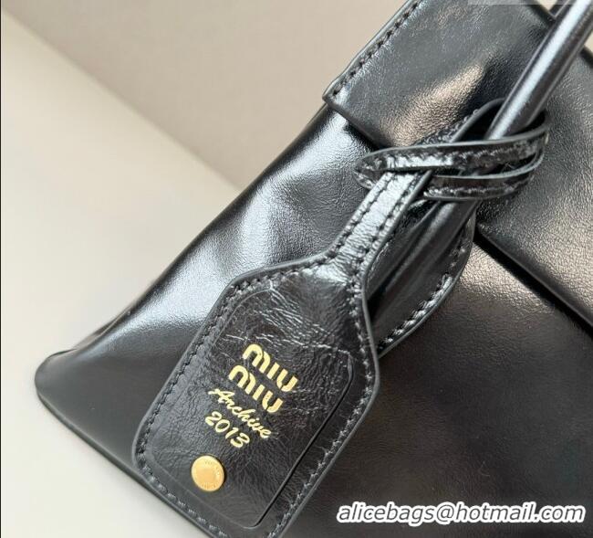 Grade Design Miu Miu Solitaire Leather Bag 5BA303 Black 2025