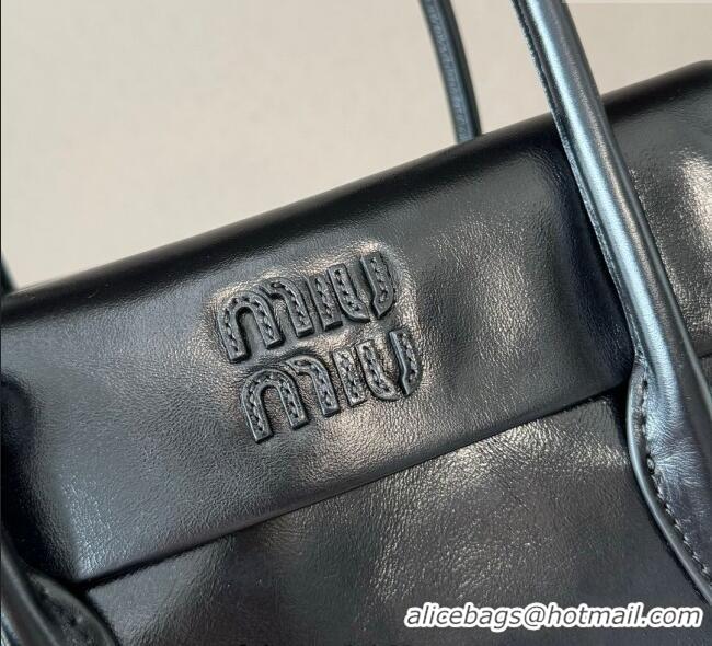 Grade Design Miu Miu Solitaire Leather Bag 5BA303 Black 2025