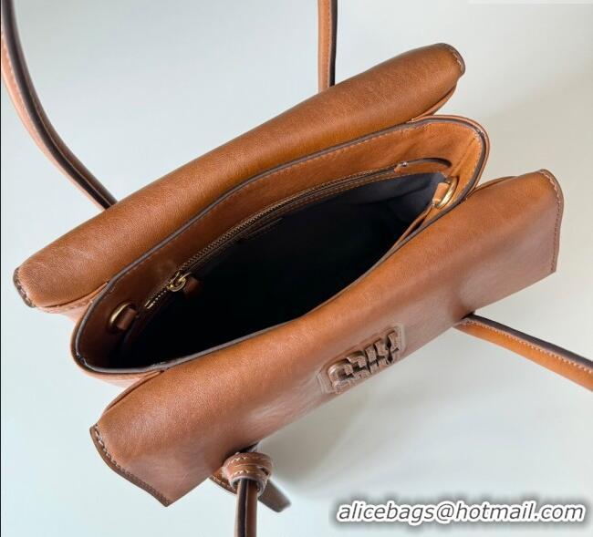 Buy Discount Miu Miu Solitaire Leather Bag 5BA303 Brown 2025