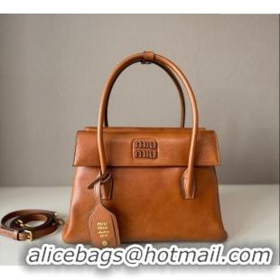 Promotional Miu Miu Solitaire Leather Bag 5BA302 Brown 2025