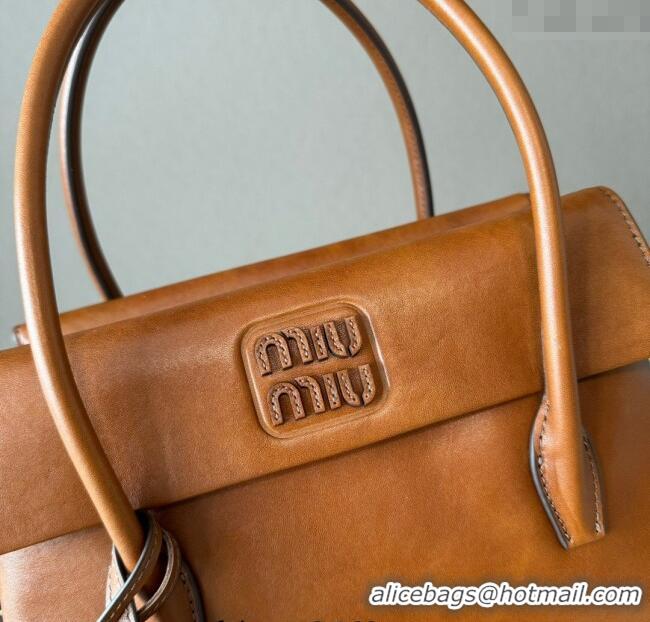 Promotional Miu Miu Solitaire Leather Bag 5BA302 Brown 2025