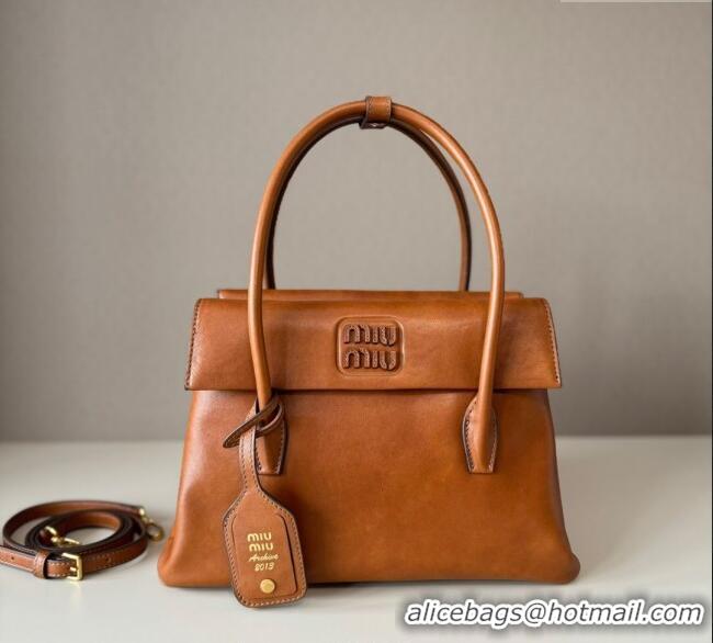 Promotional Miu Miu Solitaire Leather Bag 5BA302 Brown 2025