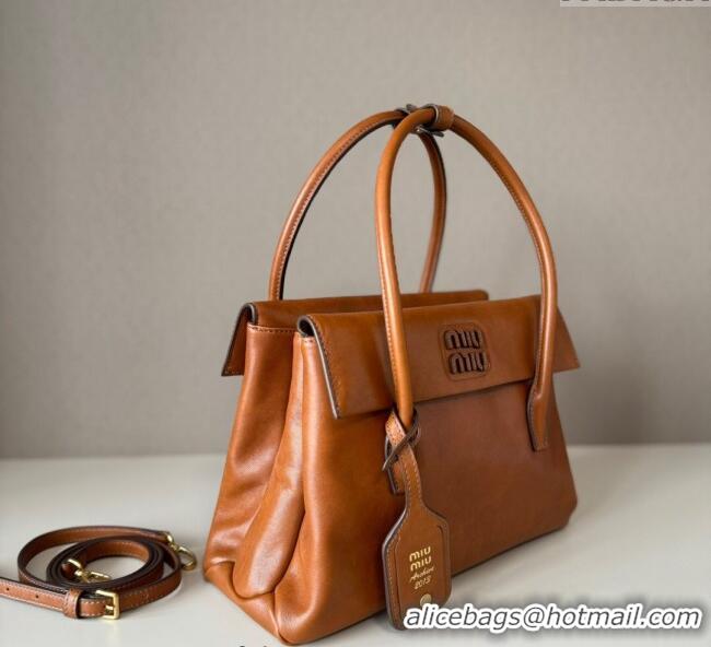 Promotional Miu Miu Solitaire Leather Bag 5BA302 Brown 2025